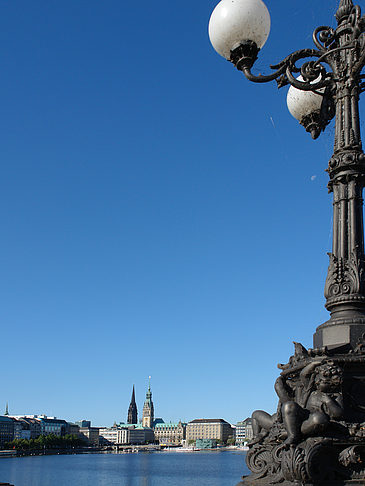 Laterne und Binnenalster Fotos