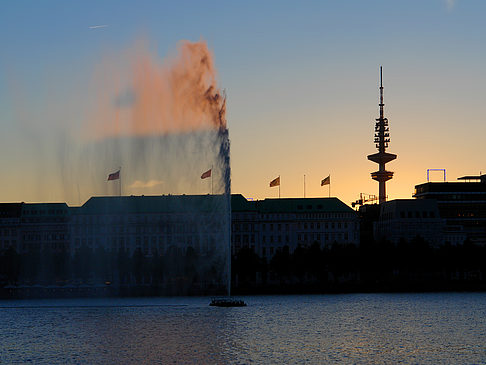 Fotos Sonnenuntergang über der Binnenalster