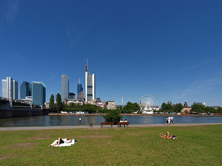 Fotos Skyline von Frankfurt mit Sachsenhausener Ufer