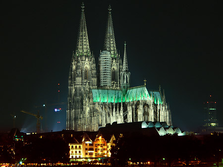 Kölner Dom bei Nacht Foto 