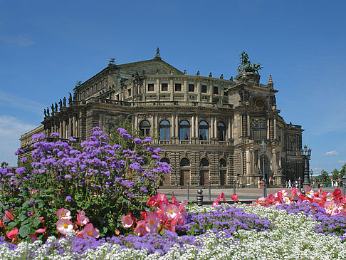 Fotos Semperoper mit Blumen